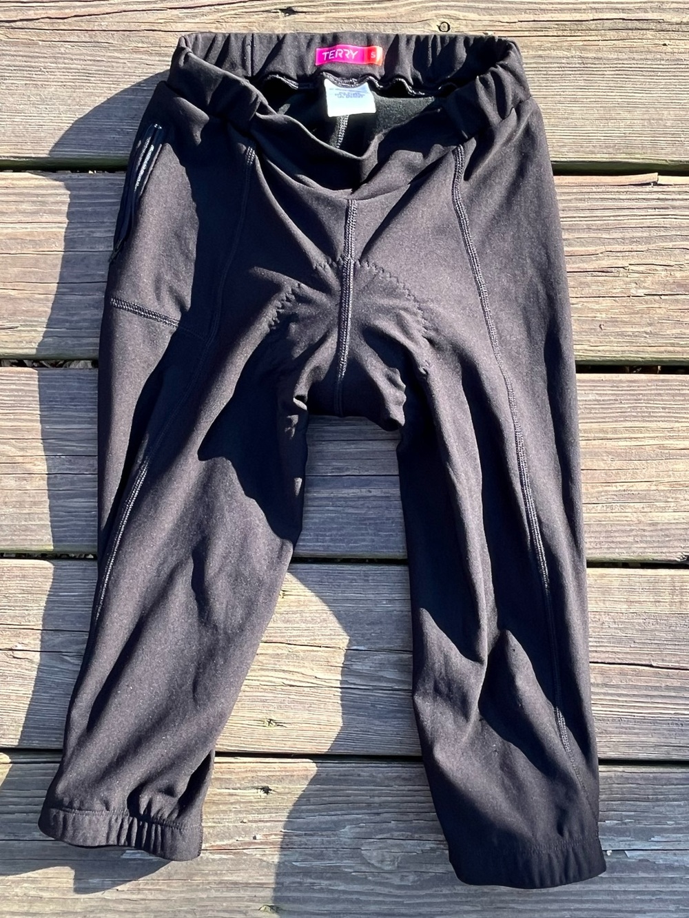 TERRY - Women’s - Black Cycling Knickers w/Pink Flex Chamois - Size Small